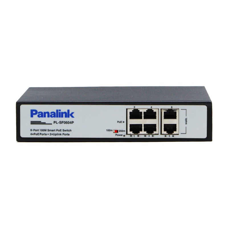 سوئیچ شبکه 4 پورت PoE پانالینک مدل PL-SF0604P