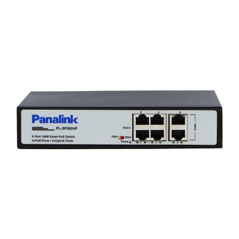 سوئیچ شبکه 4 پورت POE پانالینک مدل PL-SF0604P