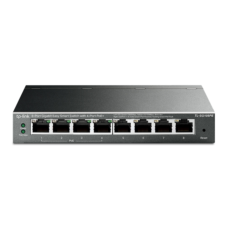 سوئیچ شبکه 8 پورت تی پی لینک مدل TL-SG108PE