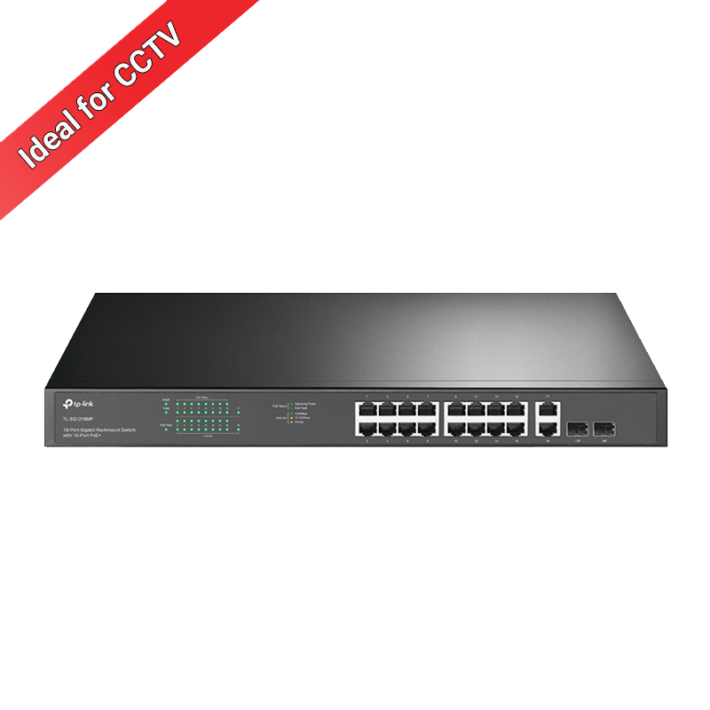 سوئیچ شبکه 16 پورت POE تی پی لینک مدل TL-SG1218MP