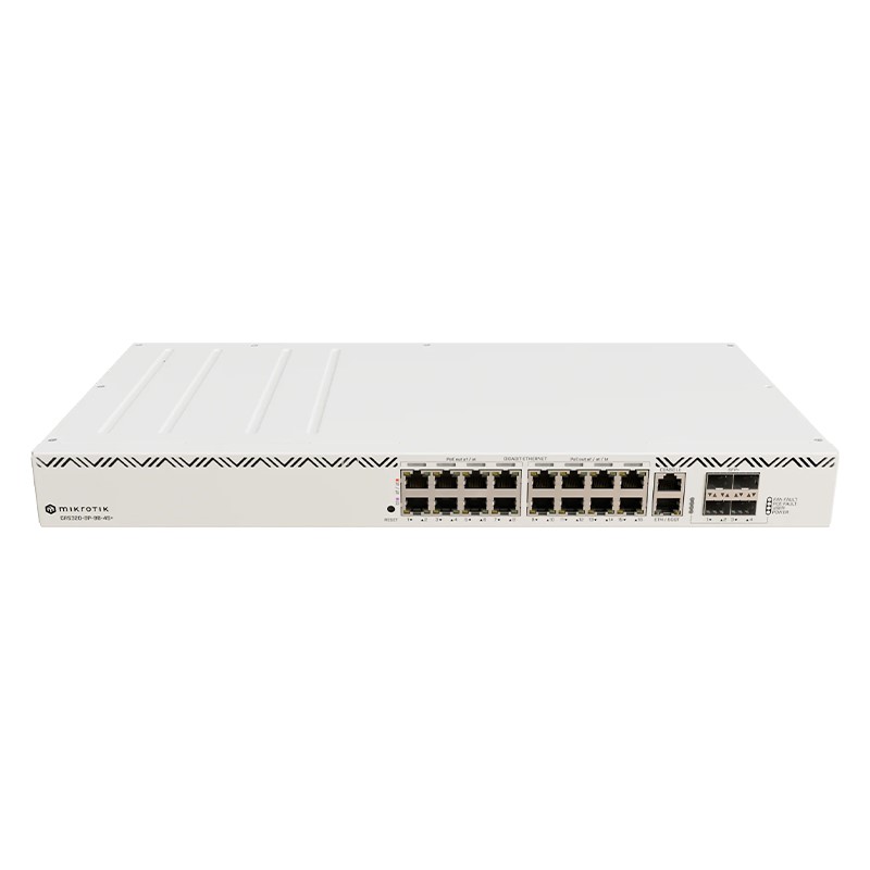 سوئیچ شبکه 16 پورت میکروتیک مدل CRS320-8P-8B-4S-RM