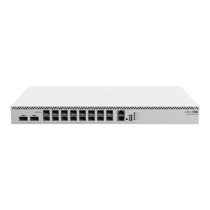 سوئیچ شبکه 16 پورت میکروتیک مدل CRS518-16XS-2XQ-RM