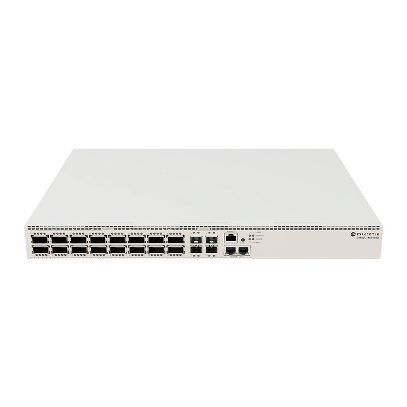 سوئیچ شبکه 16 پورت میکروتیک مدل CRS520-4XS-16XQ-RM