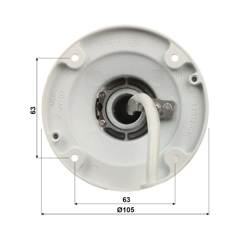 نمای پشت دوربین مداربسته هایک ویژن DS-2CD2T47G2-LSU/SL