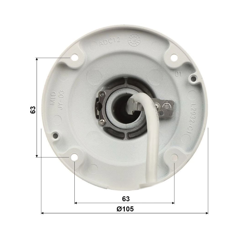 نمای پشت دوربین مداربسته هایک ویژن DS-2CD2T47G2-LSU/SL