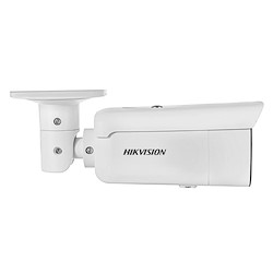 دوربین تحت شبکه هایک ویژن DS-2CD2T63G2-4LI2U با پایه خم شده، از زاویه کنار