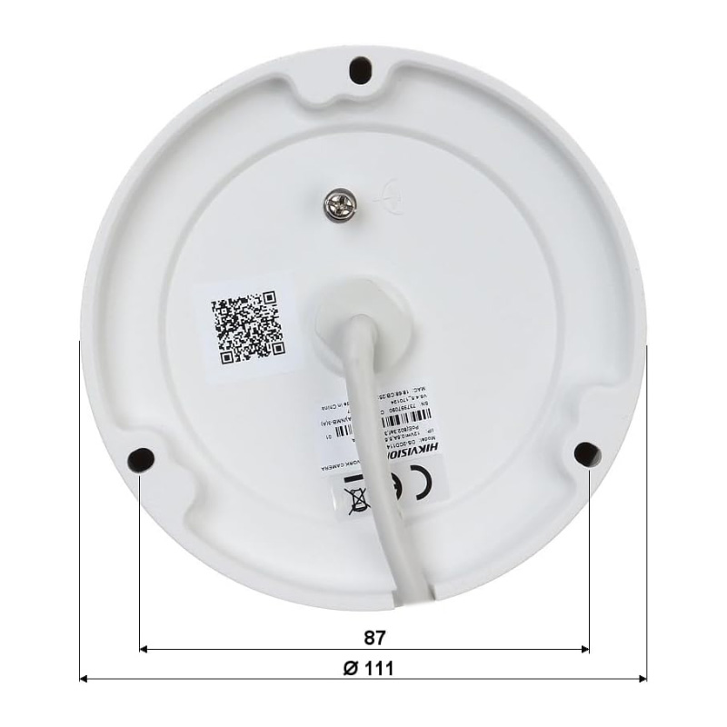 نمایی از پشت دوربین مداربسته هایک ویژن DS-2CD1143G0-I