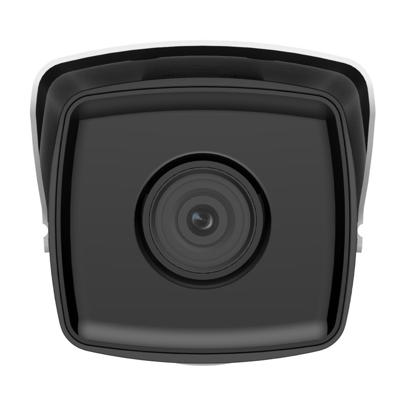 لنز دوربین مداربسته هایک ویژن DS-2CD2T43G2-2I از نمای روبرو دیده می شود