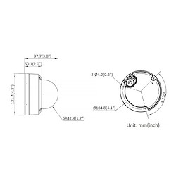 ابعاد دوربین مداربسته هایک ویژن DS-2CD2163G2-LIS2U