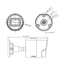 ابعاد دوربین مداربسته هایک ویژن DS-2CD2046G2-I
