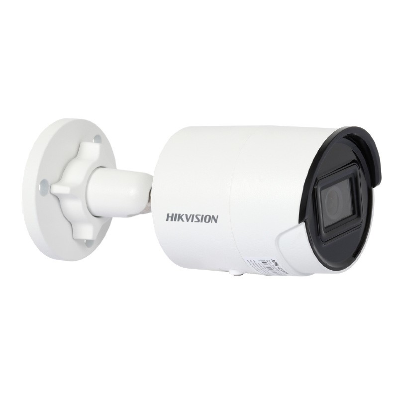 دوربین مداربسته هایک ویژن مدل DS-2CD2086G2-I که رنگ آن سفید است و به سمت راست چرخیده است 