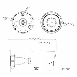 ابعاد دوربین مداربسته هایک ویژن DS-2CD2025FHWD-I