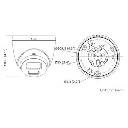 ابعاد دوربین مداربسته هایک ویژن DS-2CD1357G0-L