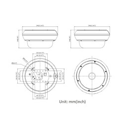 ابعاد دوربین مداربسته هایک ویژن DS-2CD6D44G1H-IZS