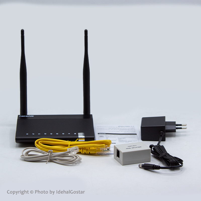 محتویات جعبه مودم ADSL نتربیت مدل NSL-122