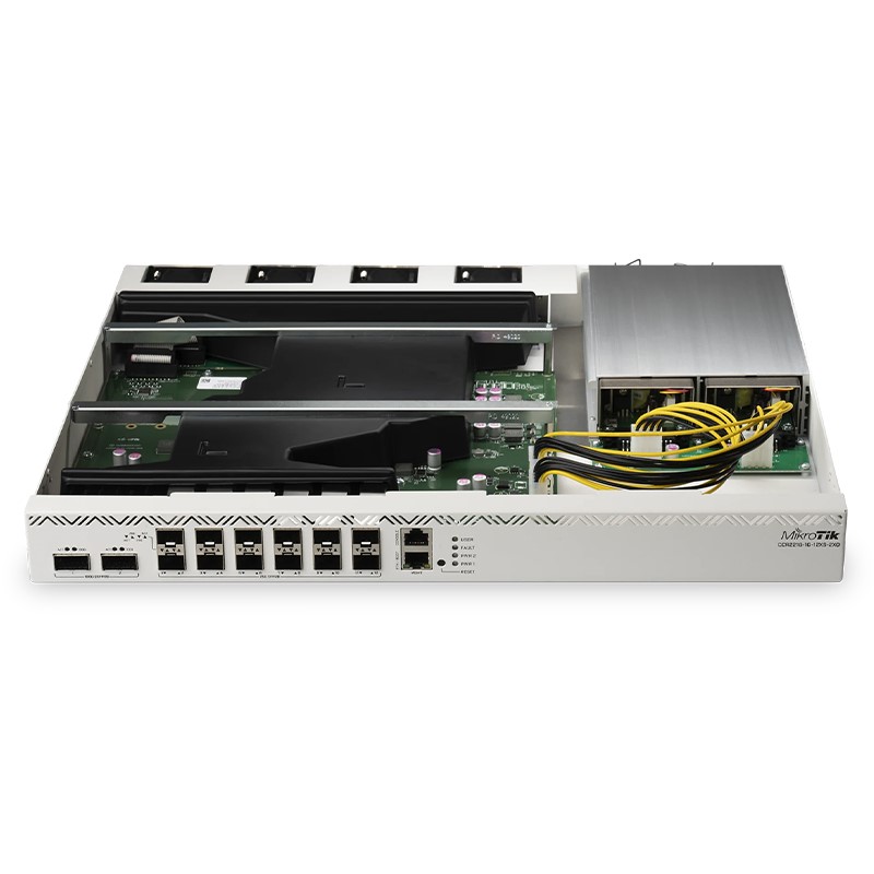 نمای داخلی روتر میکروتیک مدل CCR2216-1G-12XS-2XQ