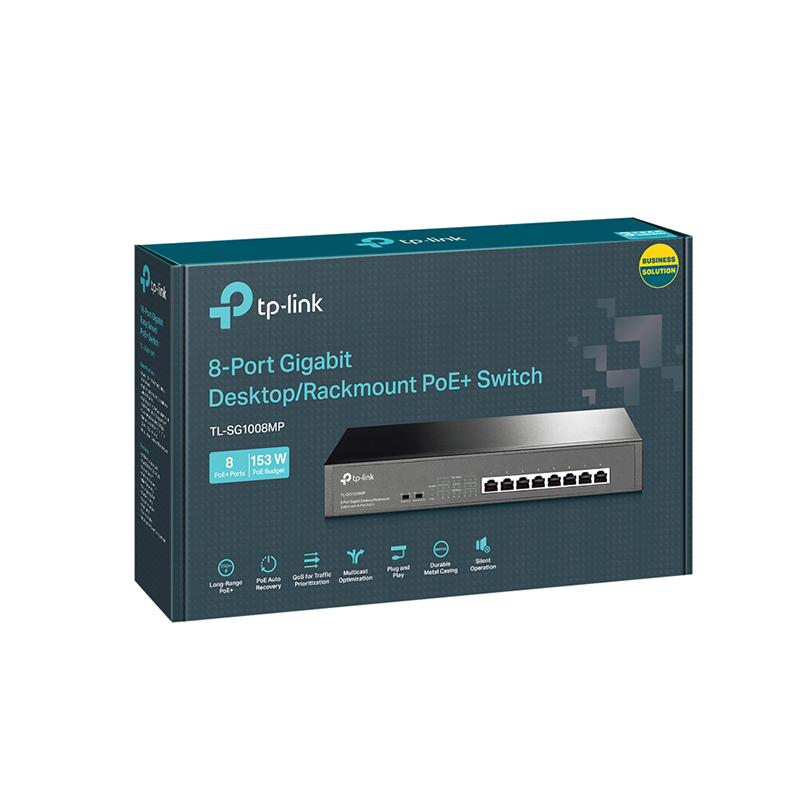 سوئیچ شبکه 8 پورت تی پی لینک مدل TL-SG1008MP