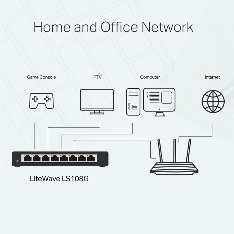 سوئیچ 8 پورت تی پی لینک مدل LS108G