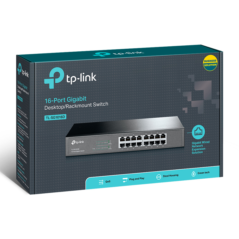 تصویر جعبه سوئیچ 16 پورت تی پی لینک مدل TL-SG1016D