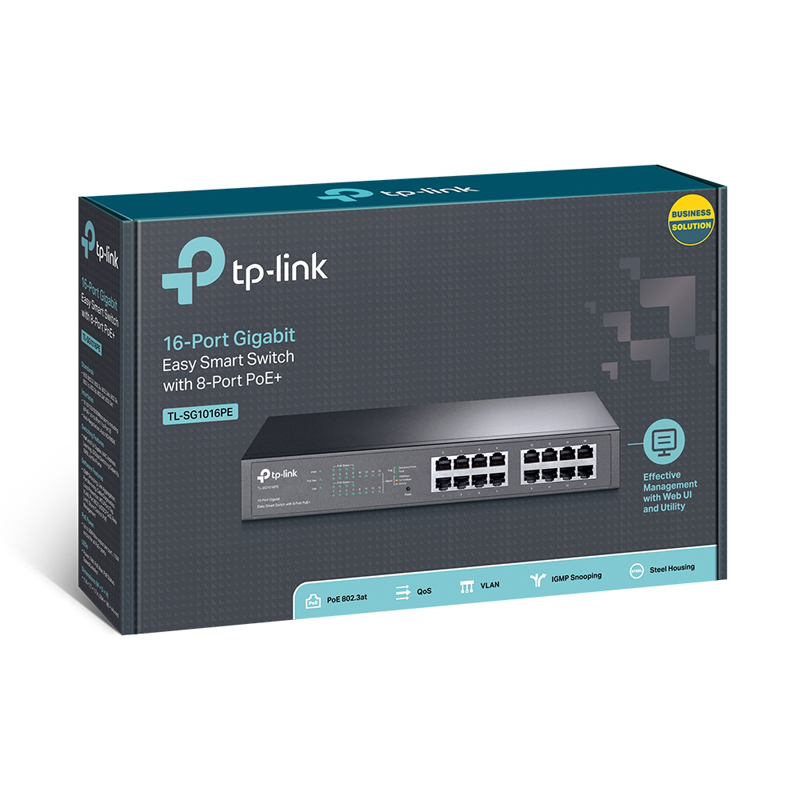 سوئیچ شبکه 16 پورت تی پی لینک مدل TL-SG1016PE