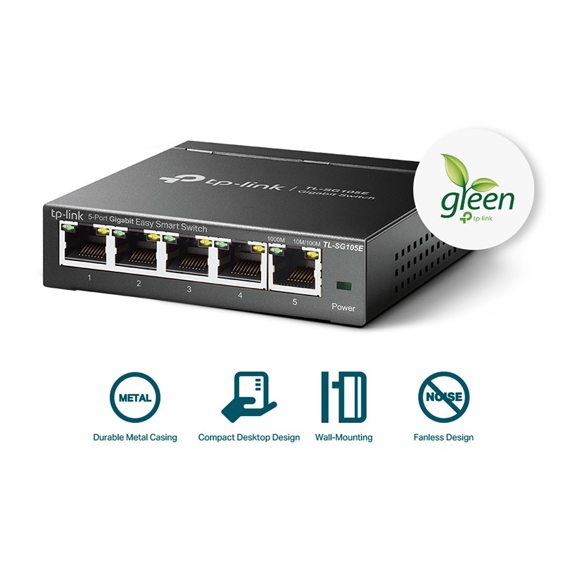 سوئیچ شبکه 5 پورت تی پی لینک مدل TL-SG105E