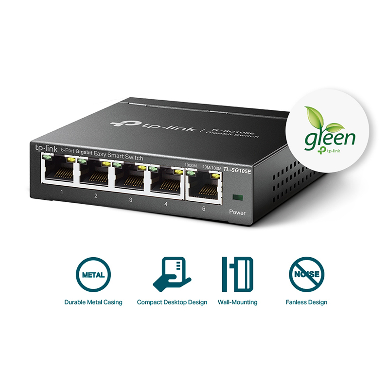 سوئیچ شبکه 5 پورت تی پی لینک مدل TL-SG105E