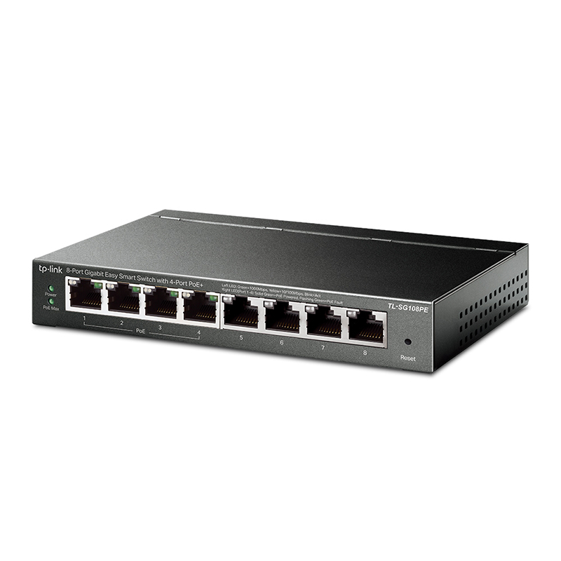 سوئیچ شبکه 8 پورت تی پی لینک مدل TL-SG108PE
