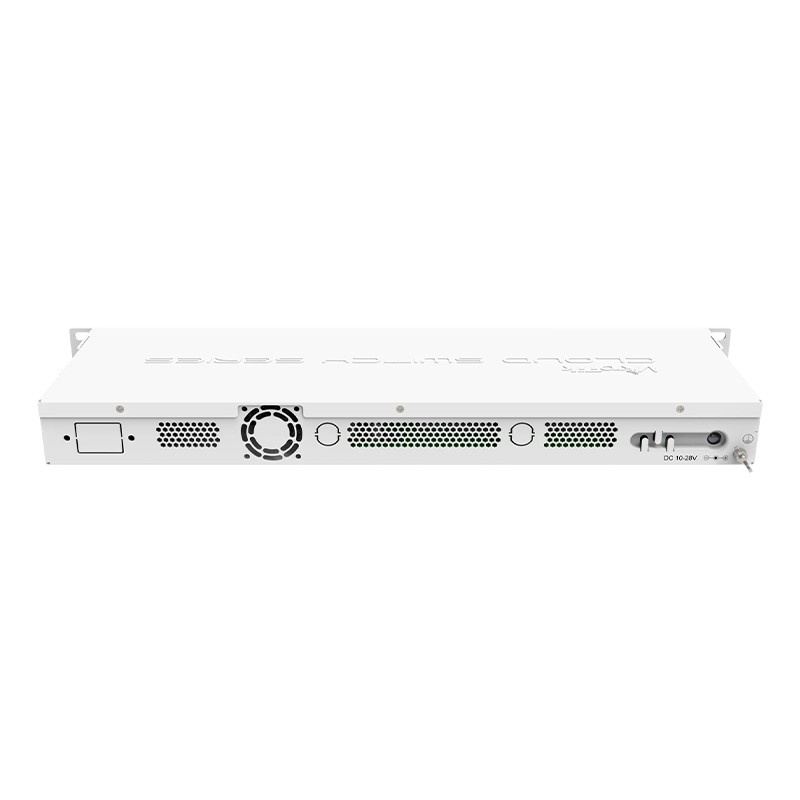 نمای پشت روتر سوئیچ 24 پورت میکروتیک مدل CRS326-24G-2S+RM
