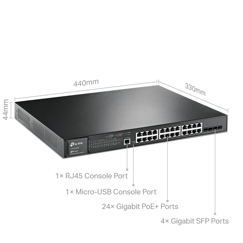 سوئیچ شبکه 24 پورت تی پی لینک مدل TL-SG3428MP