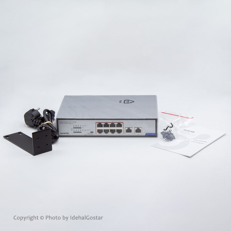 محتویات جعبه سوئیچ شبکه NGS-F1010P-A