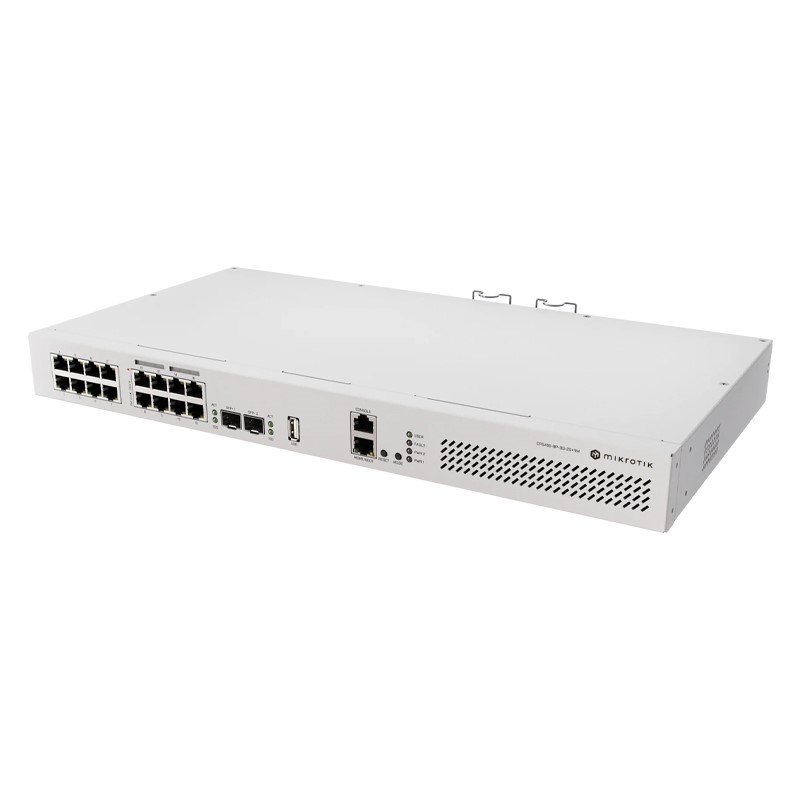 تصاویر سوئیچ شبکه 18 پورت میکروتیک مدل CRS418-8P-8G-2S-RM