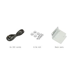 محتویات جعبه سوئیچ شبکه 18 پورت میکروتیک مدل CRS418-8P-8G-2S-RM