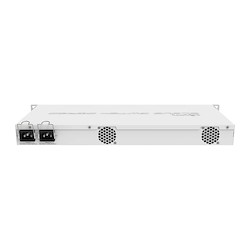 نمای پشت سوئیچ شبکه 28 پورت میکروتیک مدل CRS328-4C-20S-4S-RM