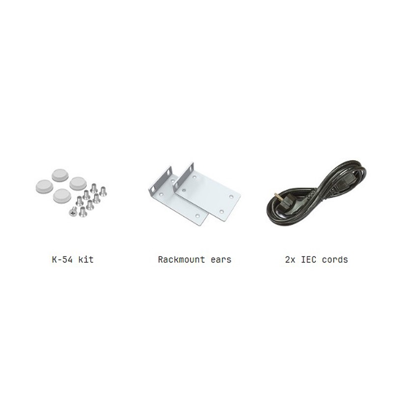 محتویات جعبه سوئیچ شبکه 28 پورت میکروتیک مدل CRS328-4C-20S-4S-RM