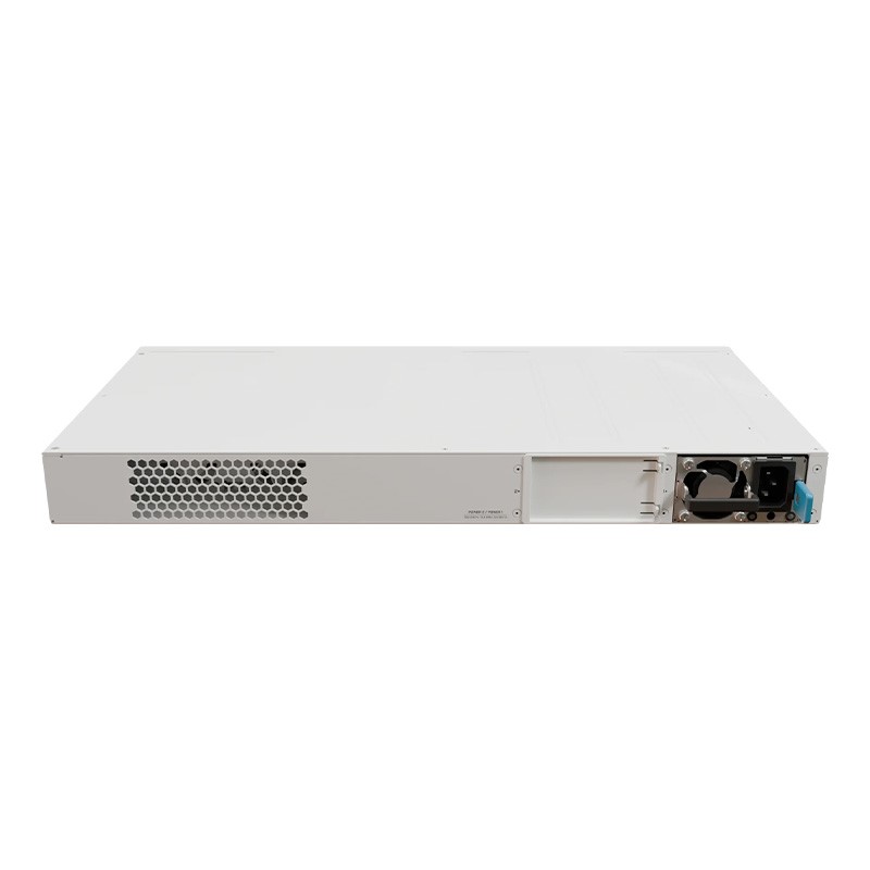 نمای پشت سوئیچ شبکه 18 پورت میکروتیک مدل CRS320-8P-8B-4S-RM