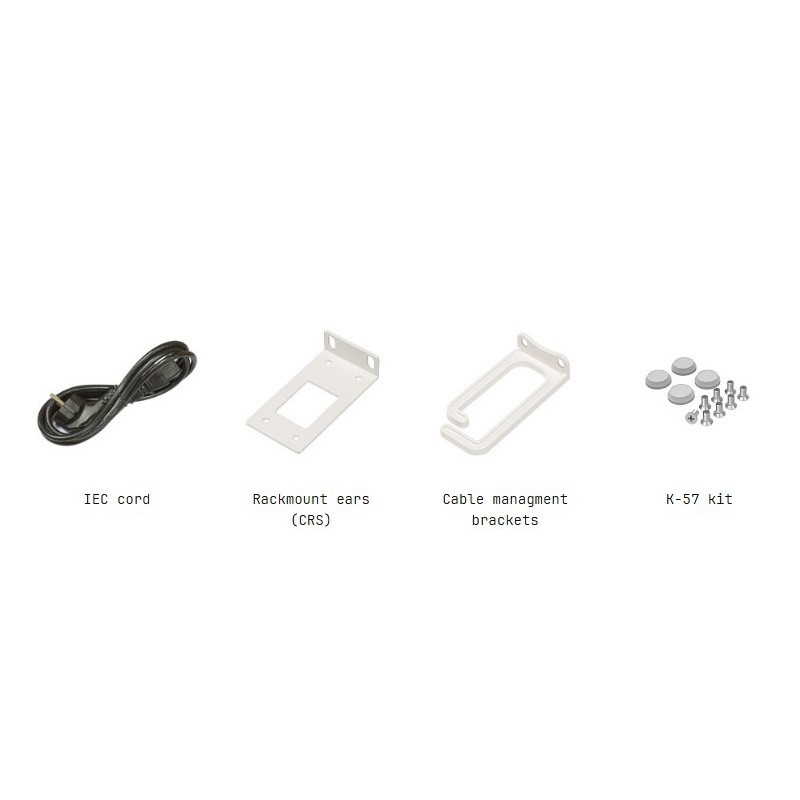 محتویات جعبه سوئیچ CRS320-8P-8B-4S-RM