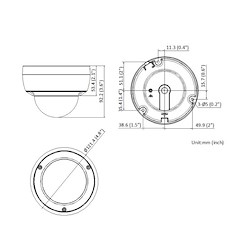 ابعاد دوربین مداربسته هایک ویژن DS-2CD2123G2-IU