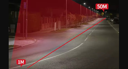 قابلیت دید در شب هوشمند تا ۵۰ متر