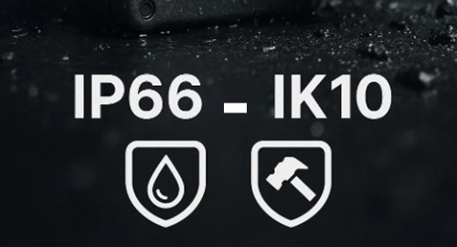 طراحی مقاوم با استاندارد IP66 و IK10