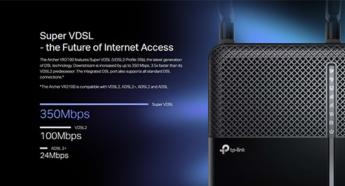 مجهز به فناوری Super VDSL