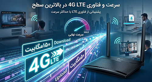 پشتیبانی از سرعت و فناوری 4G LTE در بالاترین سطح