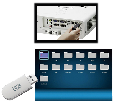 قابلیت نمایش از طریق اتصال USB