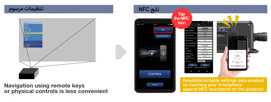 اپلیکیشن ریموت با عملکرد NFC 