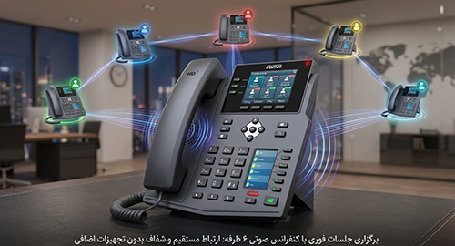 برگزاری جلسات فوری با کنفرانس صوتی ۶ طرفه