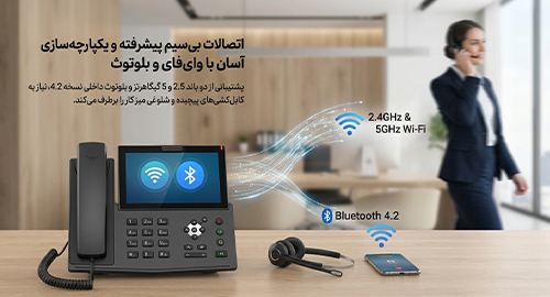 اتصالات بی‌سیم پیشرفته و یکپارچه‌سازی آسان با وای‌فای و بلوتوث