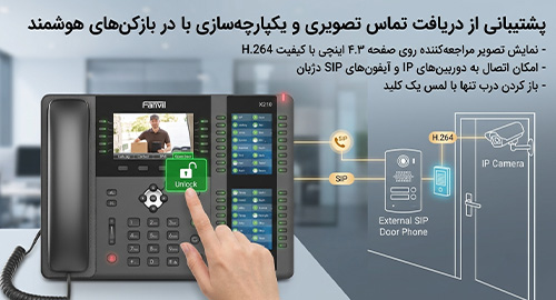 پشتیبانی از دریافت تماس تصویری و یکپارچه‌سازی با در بازکن‌های هوشمند