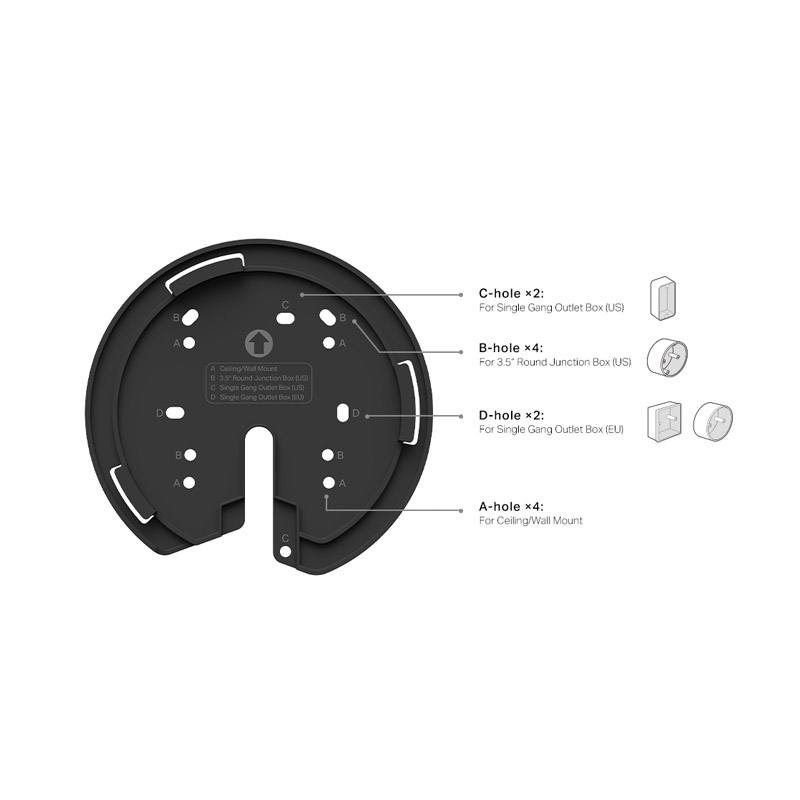 سوراخ های مربوط به اتصال روتر تی پی لینک مدل Deco X50-PoE (3-PACK)