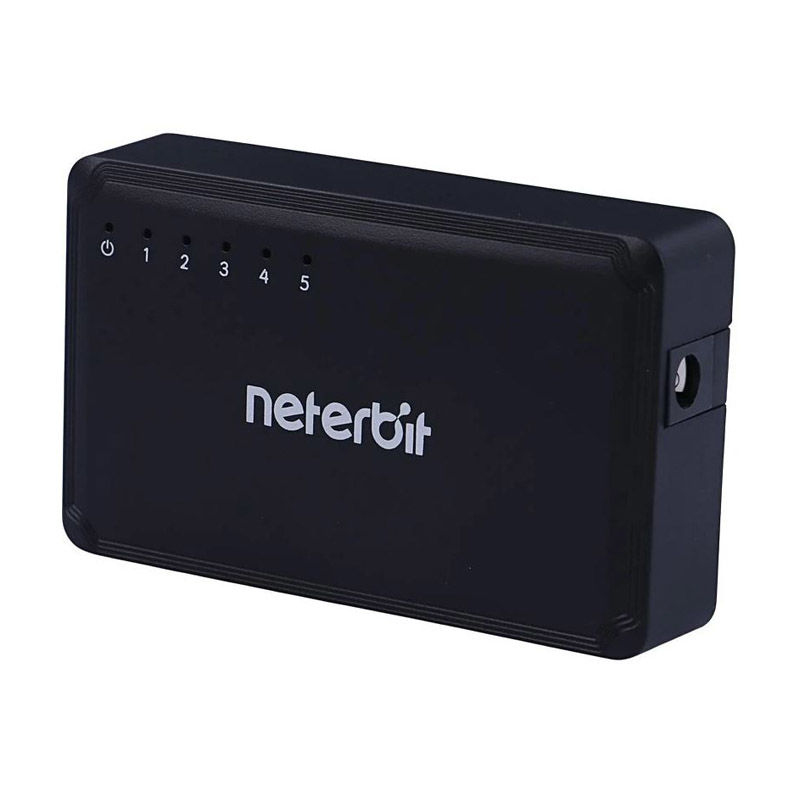 نمایی از روی سوئیچ شبکه 5 پورت نتربیت مدل NES-1005E-C