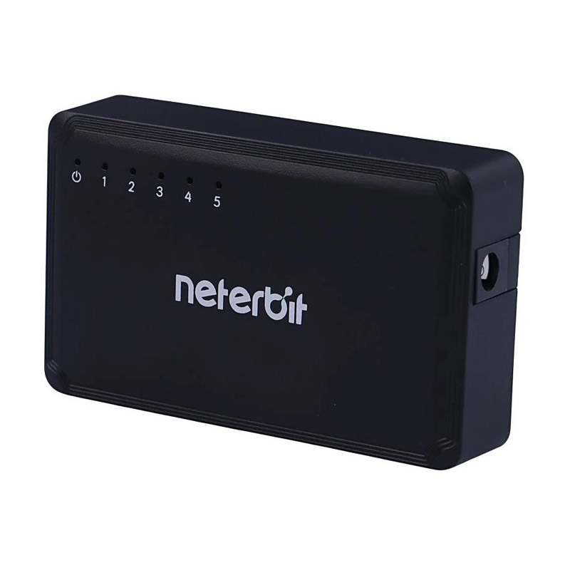 نمایی از روی سوئیچ شبکه 5 پورت نتربیت مدل NES-1005E-C