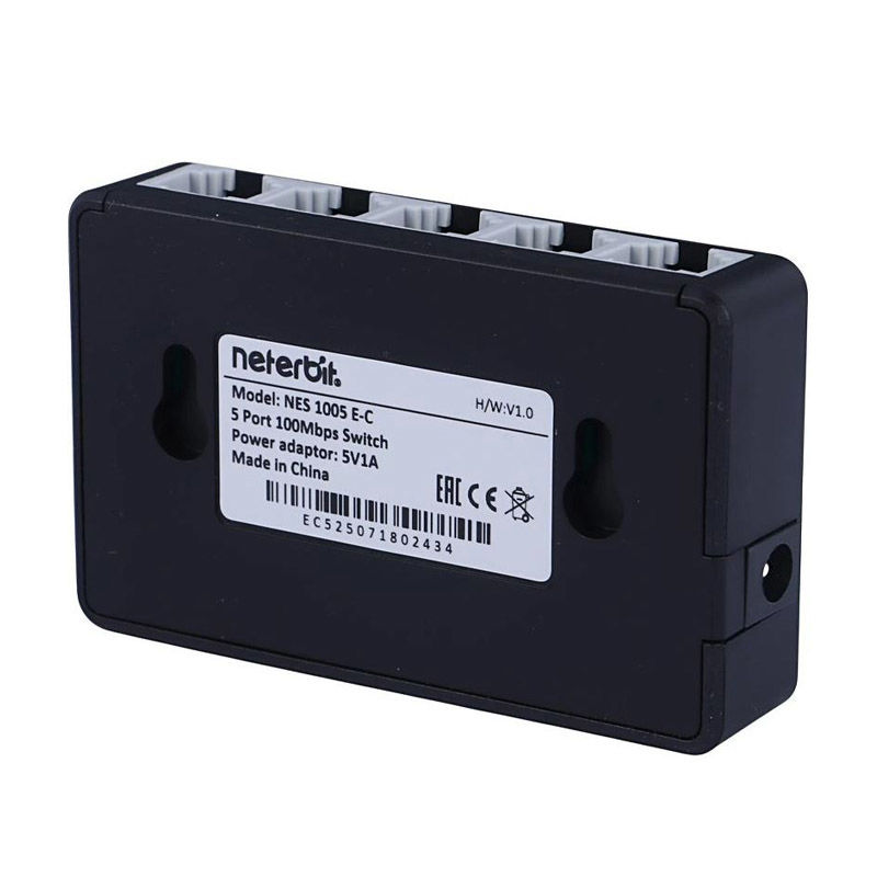 نمایی از زیر سوئیچ شبکه نتربیت مدل NES-1005E-C